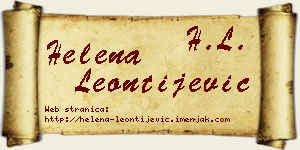 Helena Leontijević vizit kartica